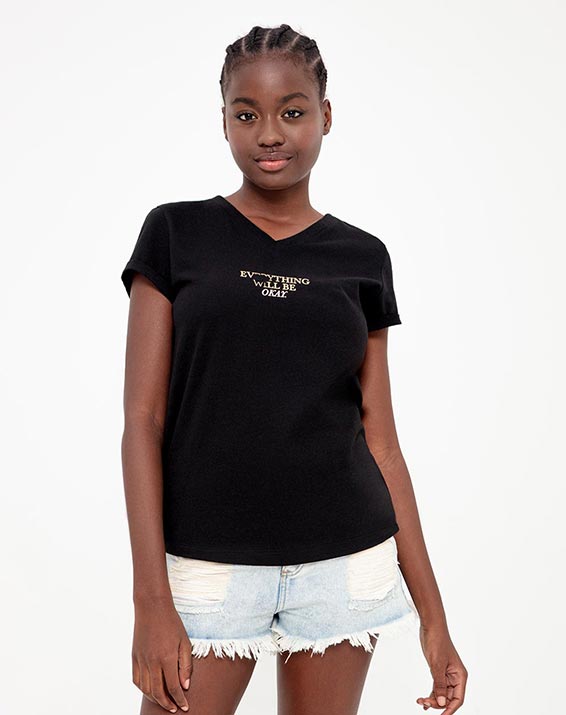 Camisas de mujer manga larga Color Negro, compra online