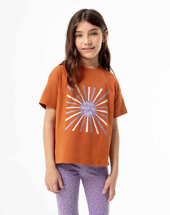Camiseta naranja para niña : comprar online - Camisetas, Camisetas